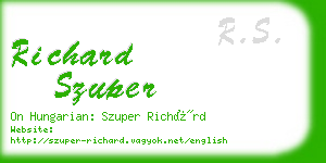 richard szuper business card